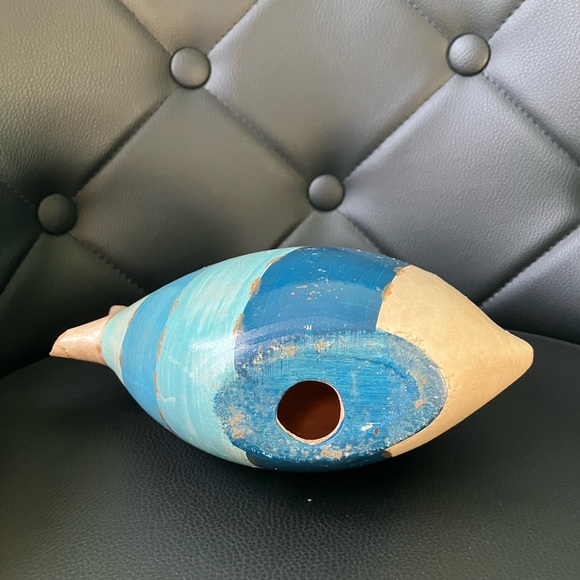 Blue and Tan Striped Fish Figurine - Picture 6 of 7